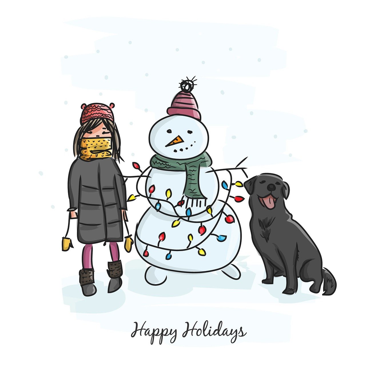 Happy Holidays. Illustration. 