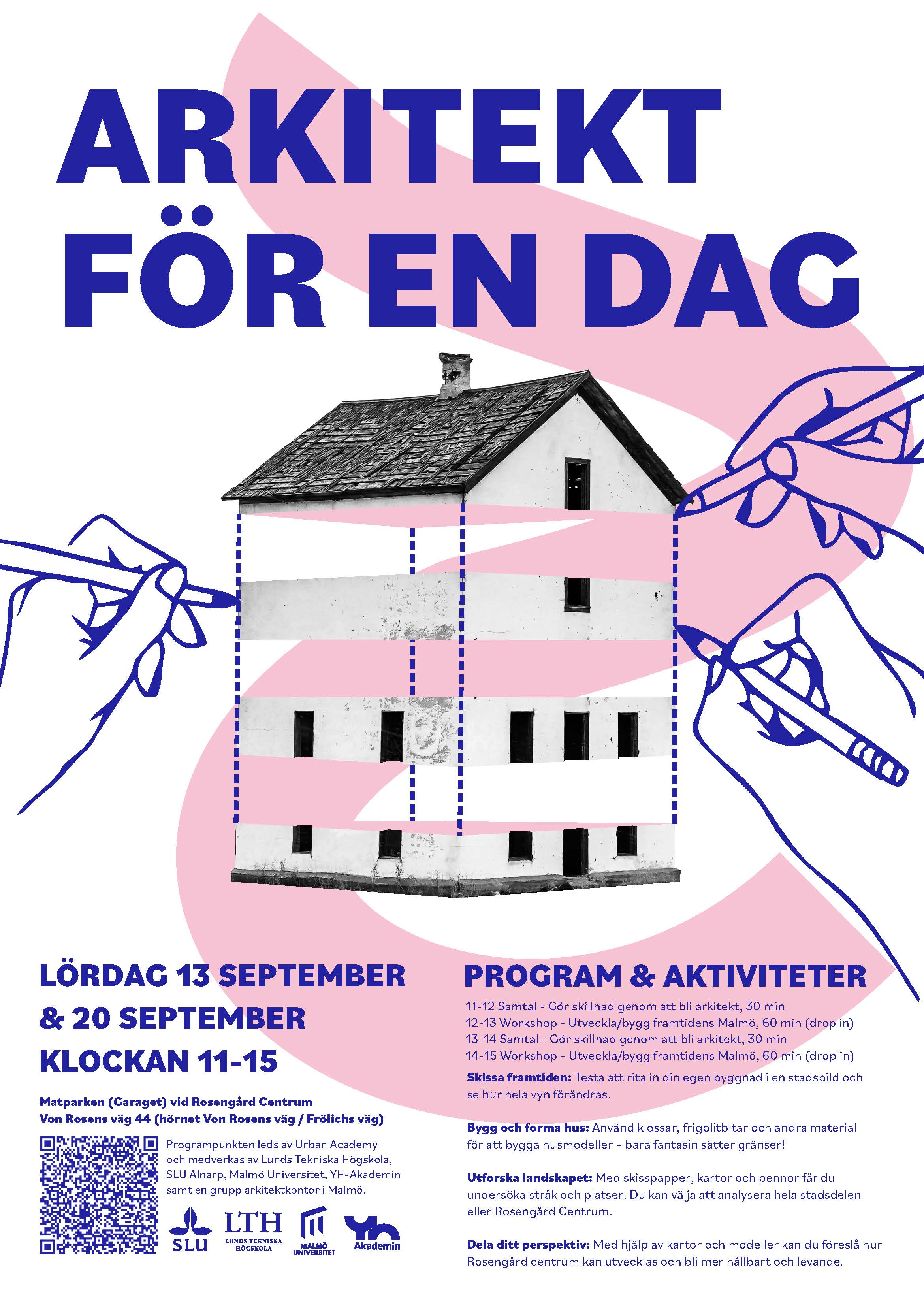 Poster Arkitekt för en dag. Graphics. 