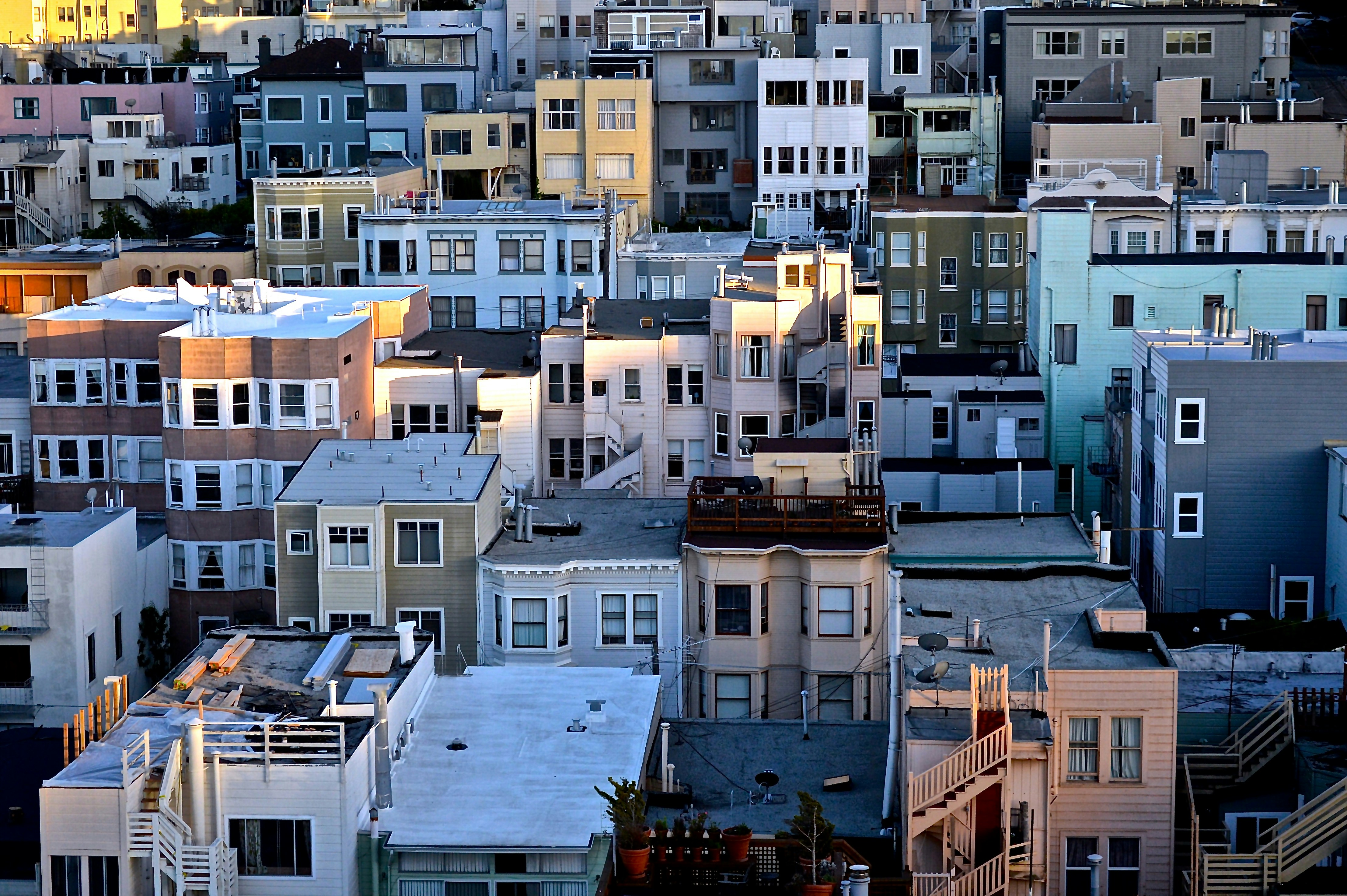 Village, houses. Photo. 